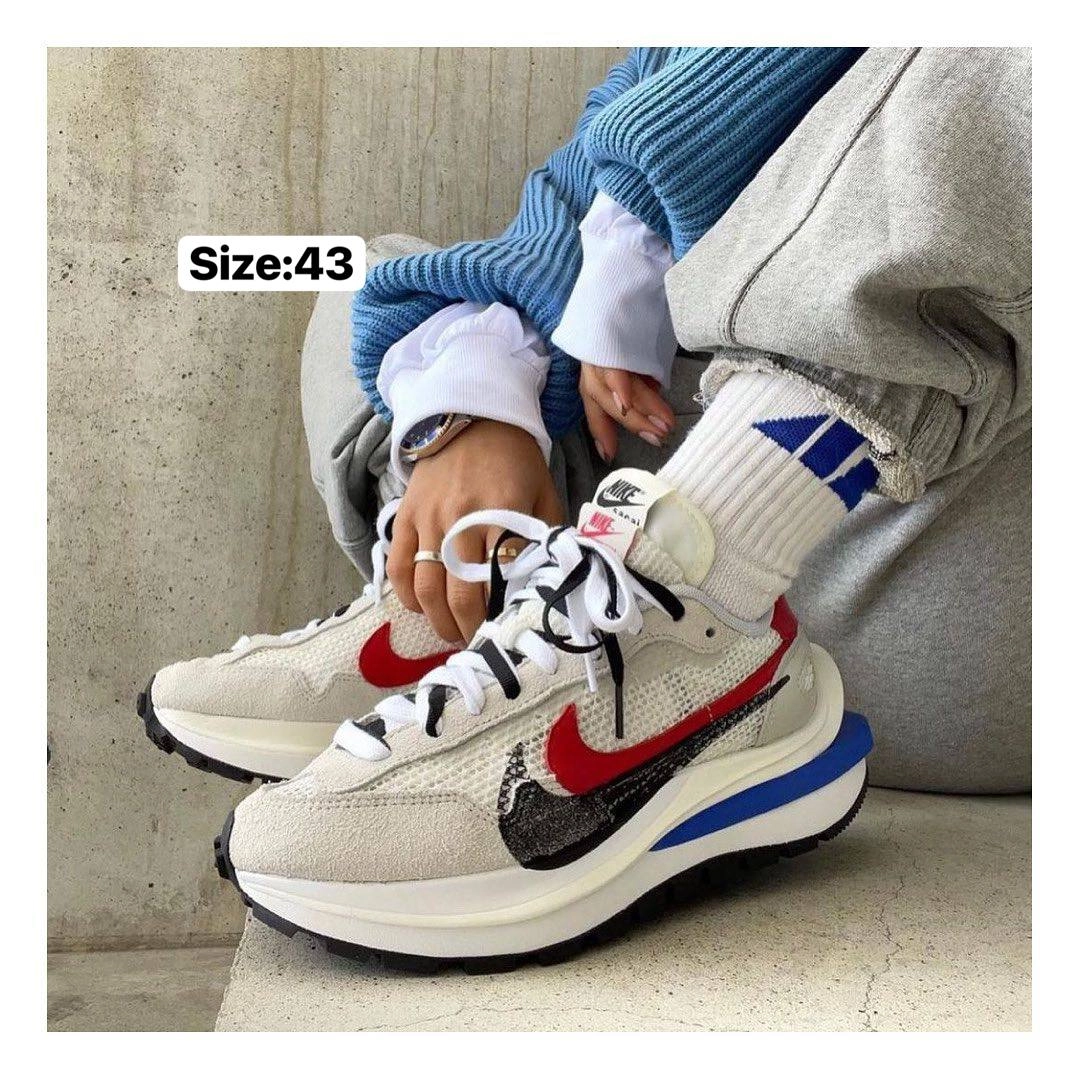 کتونی نایک ایکس ویتنامی وارداتی سایز ۴۰تا ۴۵ تنوع در ۲ رنگ جذاب Nike x sacail vaporwaflle sail vietnam