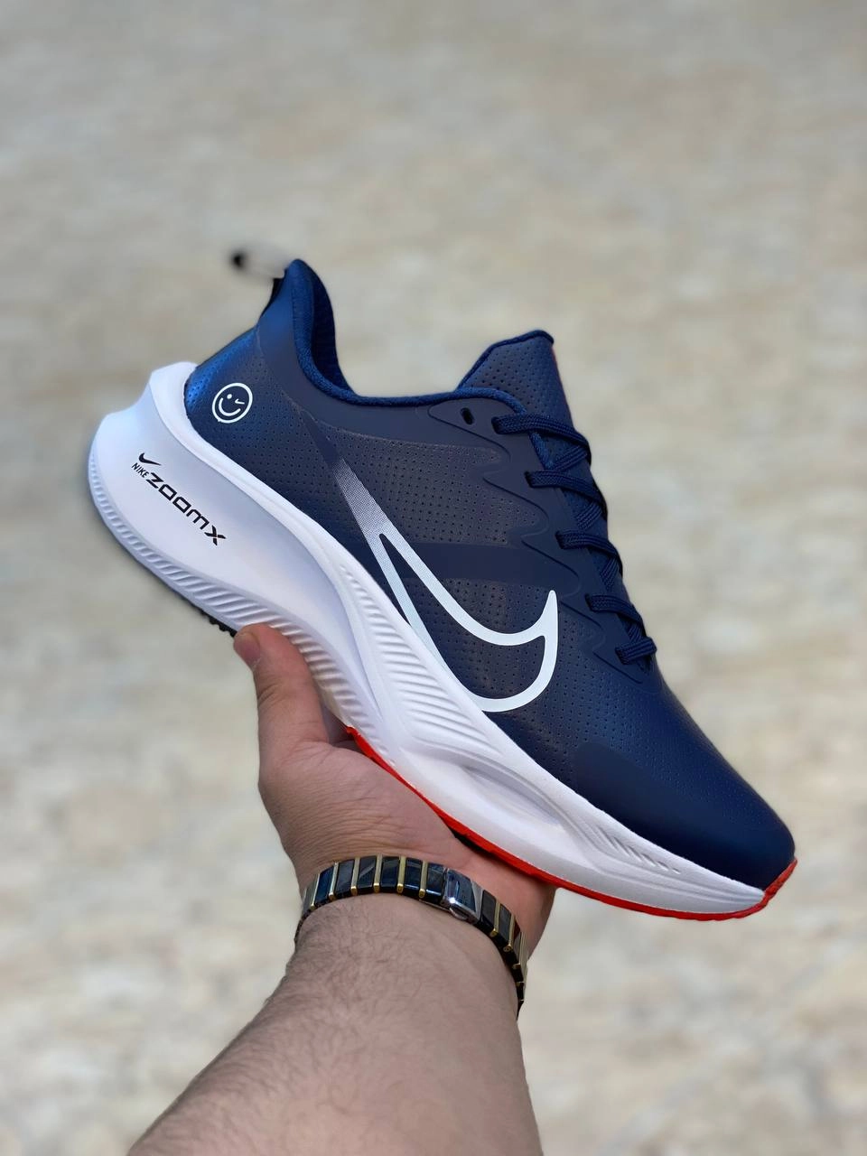 کتونی نایک زوم ایکس طرح لبخند ضد اب رویه چرم، ساخت ویتنام مستر کوالیتی A،