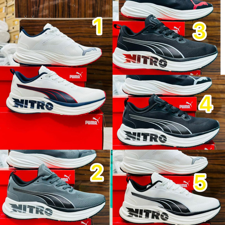 کتونی ویتنامی پوما نیترو سایز ۴۱ تا ۴۵ . همراه با جعبه بارکد دار فروش بصورت عمده و تک . Puma magmax nitro