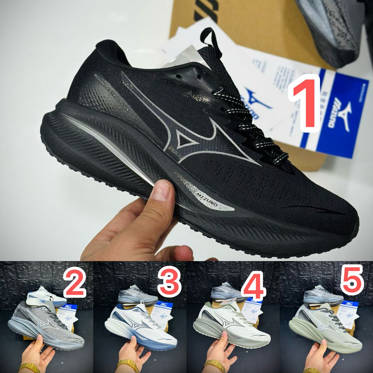 کتونی ویتنامی میزانو وارداتی ویتنام همراه با جعبه بارکد دار سایز ۴۰ تا ۴۵ تنوع در ۵ رنگ جذاب . Mizuno Astro plus vietnam