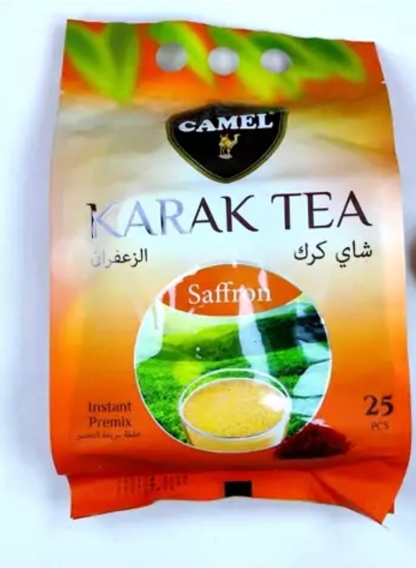 چای اورجینال کرک کمل با طعم زعفران ۵۰۰ گرم ، ۲۵ ساشه . kARAK TEA