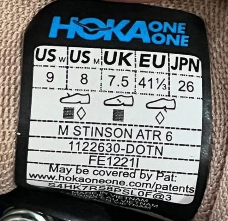 کتونی هوکا ستینسون آرت۶ ، وارداتی ویتنام فروش بصورت عمده و تک ، سایز ۴۰ تا ۴۵ . Hoka Stinson Art 6