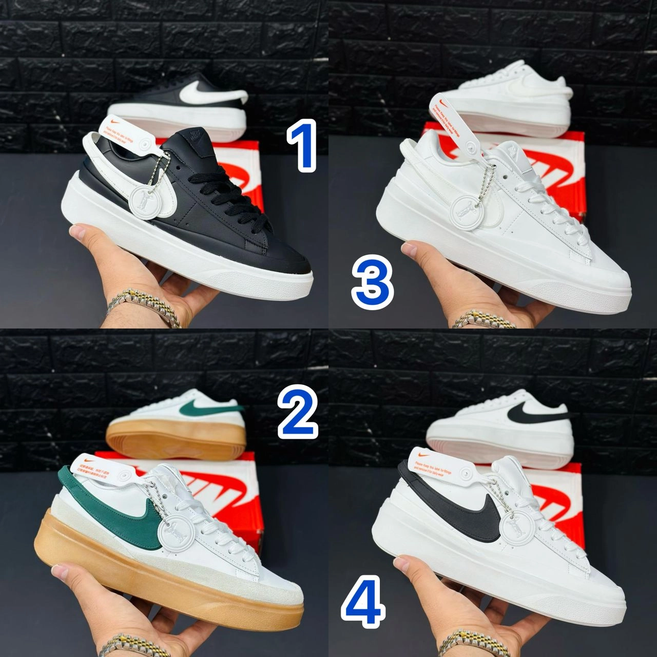 کتونی ویتنامی نایک بلیزر کف تخت کلاسیک ، فروش بصورت عمده و تک ، وارداتی ویتنام. سایز ۴۰ تا ۴۵. Nike Blazer phantom