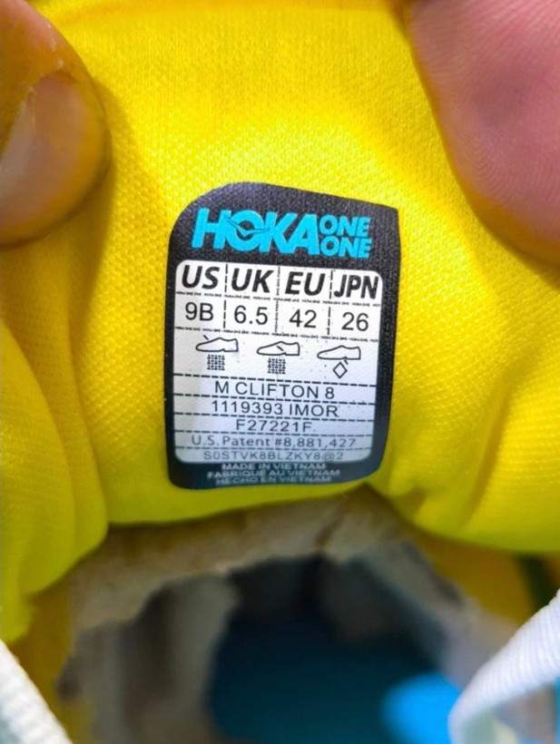 حراجی کتونی هوکا کلیفتون ۸ ،وارداتی ویتنام سایز ۴۰_۴۱_۴۲ . Hoka clifton 8 vietnam