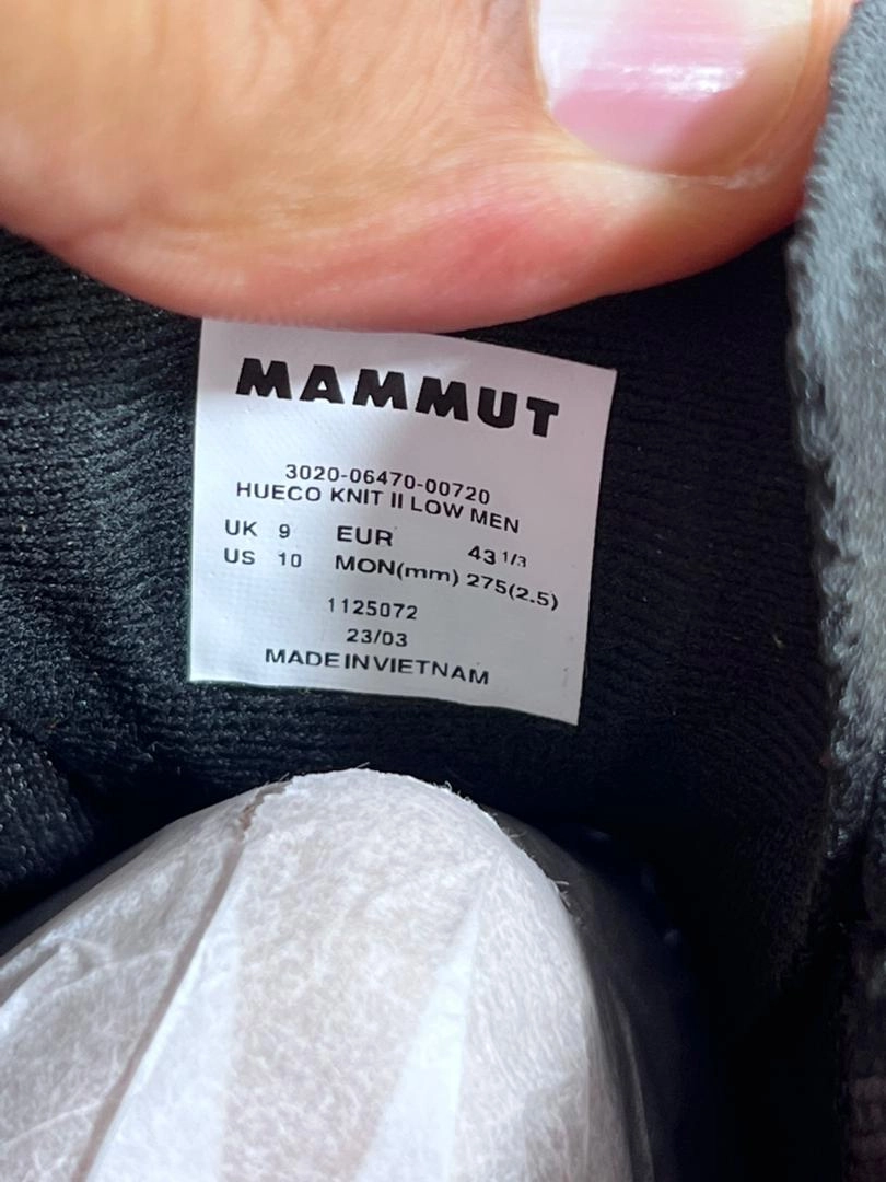 کتونی ماموت Mammut knit ll Low ساخت ویتنام فروش بصورت عمده و تک سایز ۴۰ تا ۴۵ تضمین کیفیت کالا