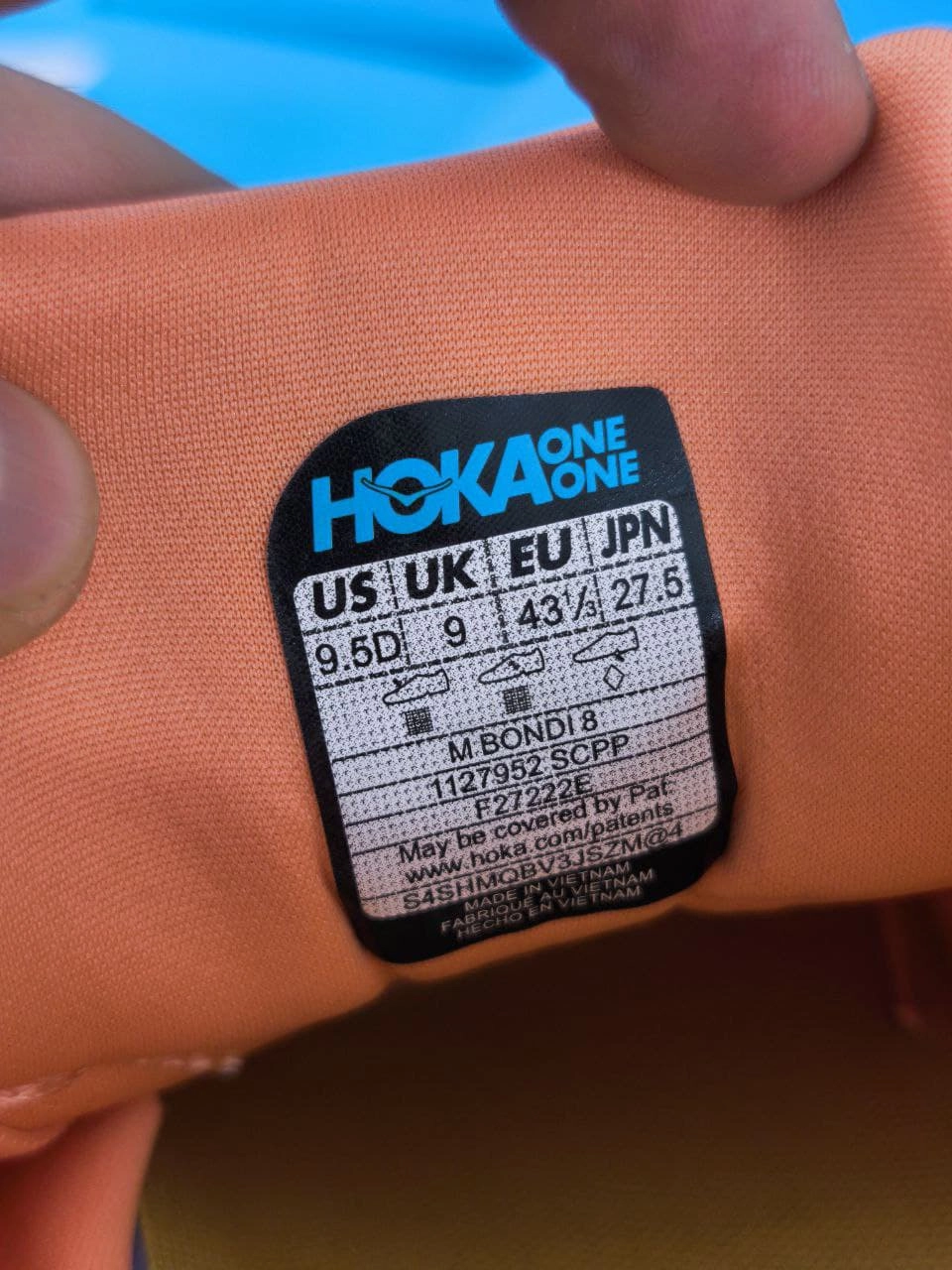 کتونی رانینگ هوکا باندی ۸ ، ساخت ویتنام ، hoka bondi 8