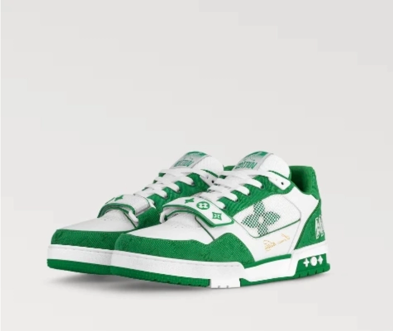 کتونی لویز ویلتون ساخت ویتنام وارداتی سایز۴۰الی ۴۵ فروش تکی و عمده پایین ترین قیمت/ .Louis Vuitton LV Trainer Velcro Strap Monogram Denim Vietnam