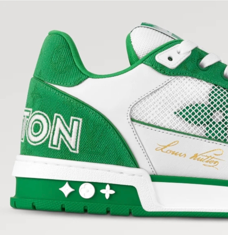 کتونی لویز ویلتون ساخت ویتنام وارداتی سایز۴۰الی ۴۵ فروش تکی و عمده پایین ترین قیمت/ .Louis Vuitton LV Trainer Velcro Strap Monogram Denim Vietnam