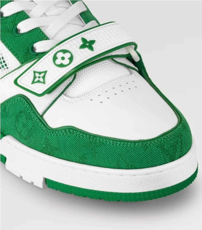 کتونی لویز ویلتون ساخت ویتنام وارداتی سایز۴۰الی ۴۵ فروش تکی و عمده پایین ترین قیمت/ .Louis Vuitton LV Trainer Velcro Strap Monogram Denim Vietnam