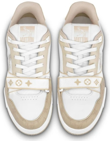 کتونی لویز ویلتون ساخت ویتنام وارداتی سایز۴۰الی ۴۵ فروش تکی و عمده پایین ترین قیمت/ .Louis Vuitton LV Trainer Velcro Strap Monogram Denim Vietnam