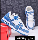 Louis Vuitton LV Trainer Velcro Strap Monogram Denim Vietnam. لویز ویلتون