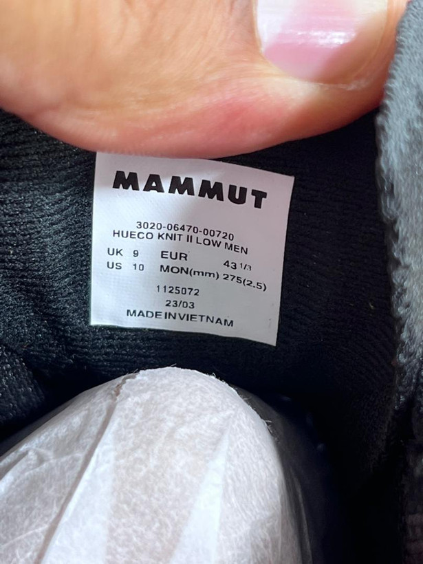 کتونی ماموت Mammut knit ll Low ساخت ویتنام فروش بصورت عمده و تک سایز ۴۰ تا ۴۵ تضمین کیفیت کالا
