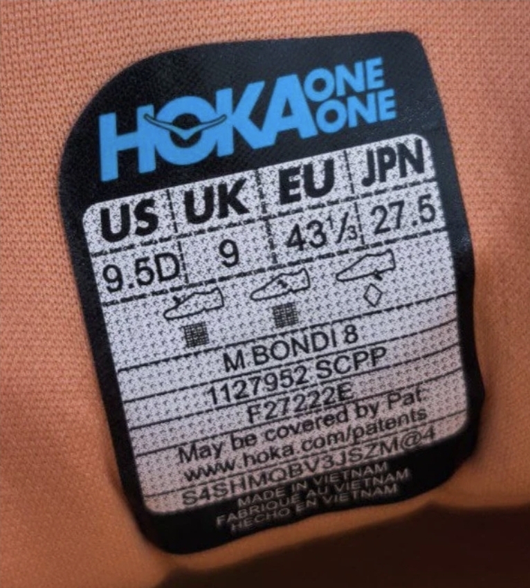 کتونی رانینگ هوکا باندی ۸ ، ساخت ویتنام ، hoka bondi 8