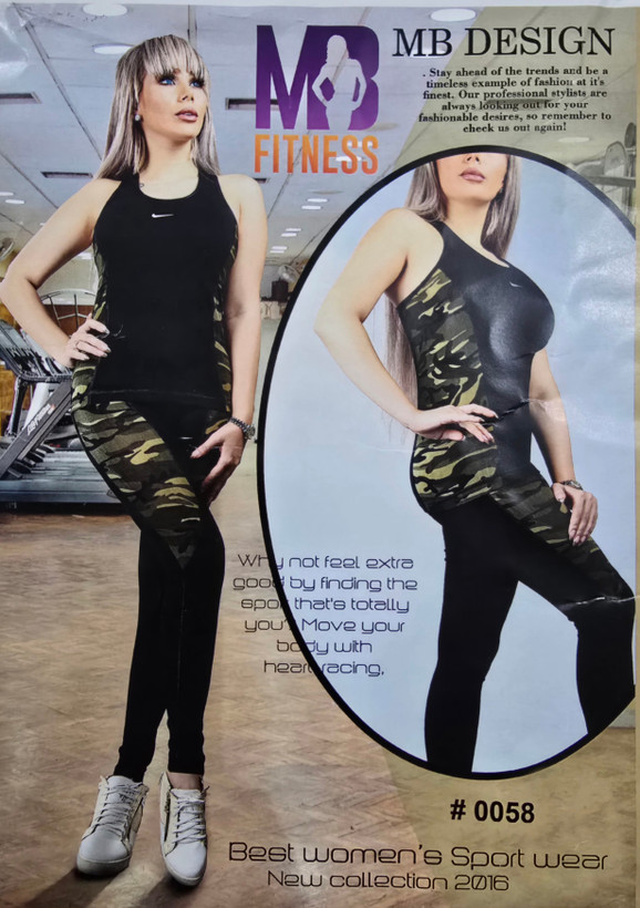 ست تاپ و لگ باشگاهی زنانه MB fitness، فری سایز ۳۶ تا ۴۴،Leg and tap sport Woman MB fitness