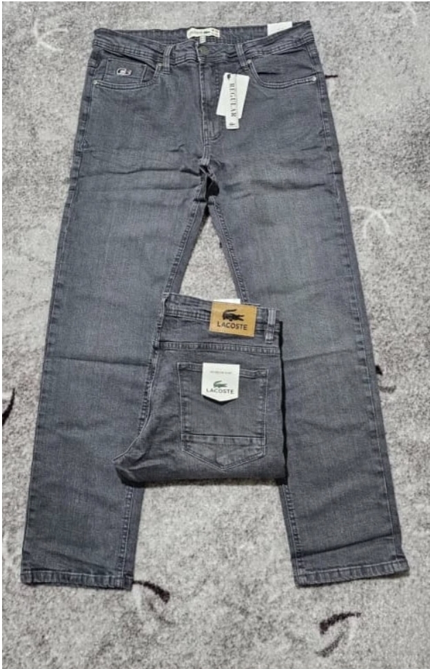 شلوار لی راسته اورجینال برند لاگوست/Lacoste سایز 40 تا 50 /پارچه کش.Pull&bear