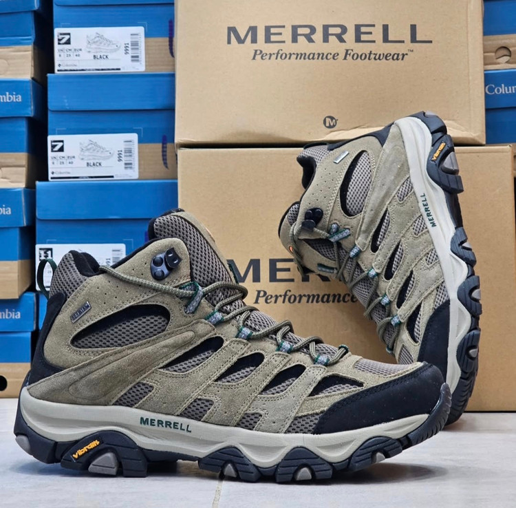 کفش ترکینگ مرل Moab Mid GORE-TEX ساقبلند با زیره ویبرام | مسترکوالیتی ویتنام/مرل گورتکس /سایز ۴۰_۴۱_۴۲_۴۳_۴۴_۴۵/ Merrell Moab 3 Mid GTX
