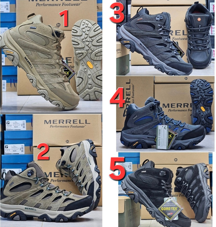 کفش ترکینگ مرل Moab Mid GORE-TEX ساقبلند با زیره ویبرام | مسترکوالیتی ویتنام/مرل گورتکس /سایز ۴۰_۴۱_۴۲_۴۳_۴۴_۴۵/ Merrell Moab 3 Mid GTX