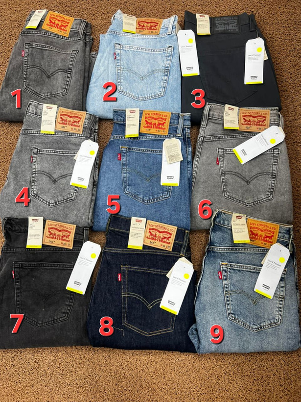 شلوار جین اورجینال برند لیوایز Levi's سایز بندی ۳۶ تا ۴۸ فروش عمده و تک