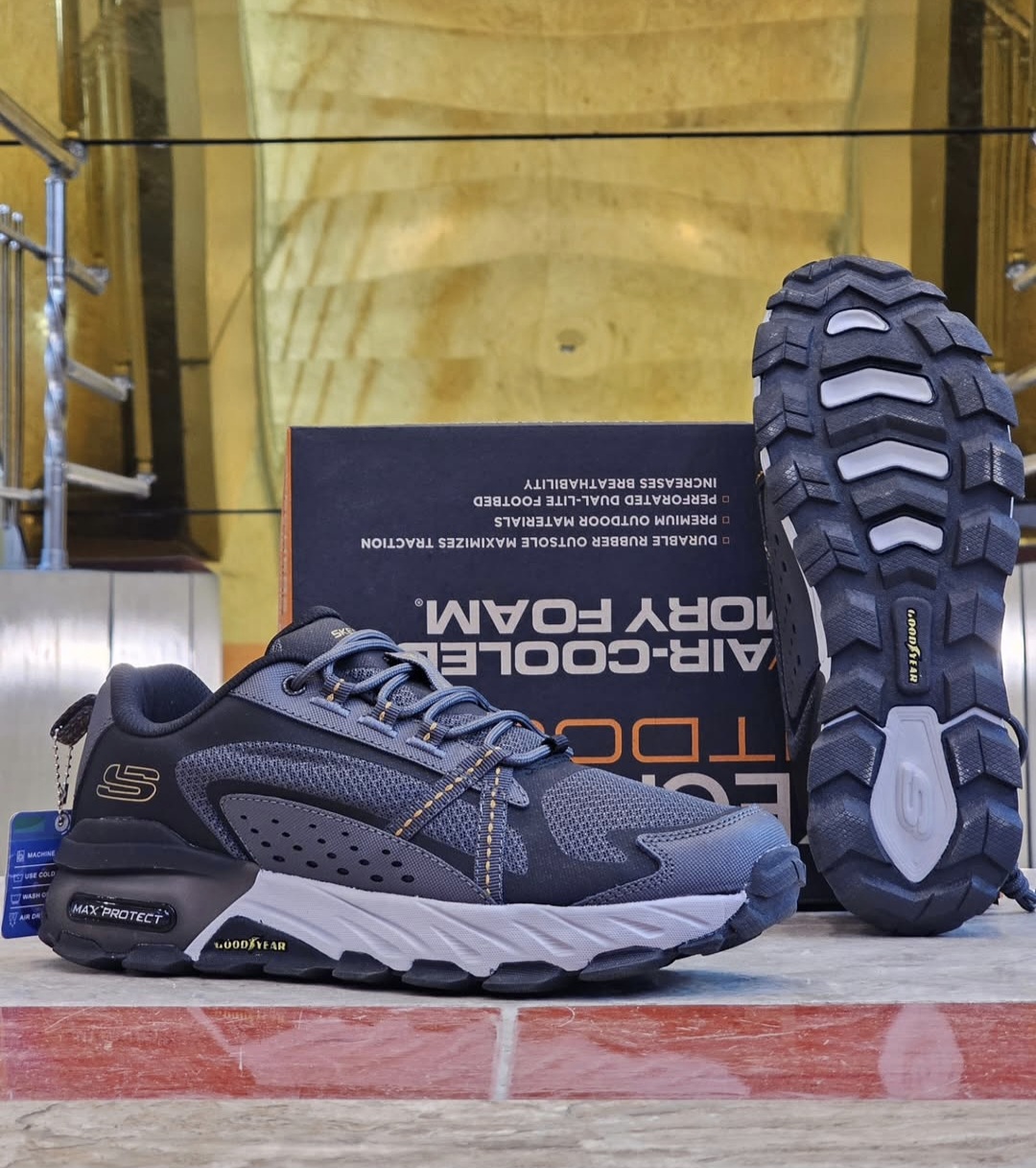 قیمت خرید کتونی اسکچرز اوتودور Max Protect Goodyear مسترکوالیتی ساخت ویتنام سایز ۴۱ ۴۲ ۴۳فروش عمده و تک