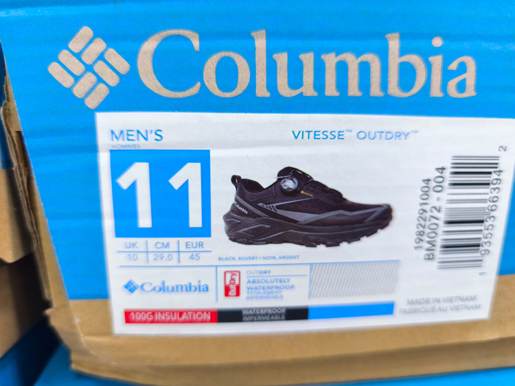 کتونی کلمبیا Columbia Boa GTX shoes ساخت ویتنام وارداتی گورتکس زیره ویبرام بند دیسکی .سایزبندی ۴۰ تا ۴۵ همراه با جعبه بارکد دار