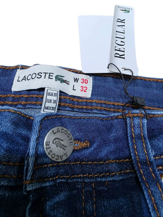 شلوار لی راسته اورجینال برند لاگوست/Lacoste سایز 40 تا 50 /پارچه کش.
