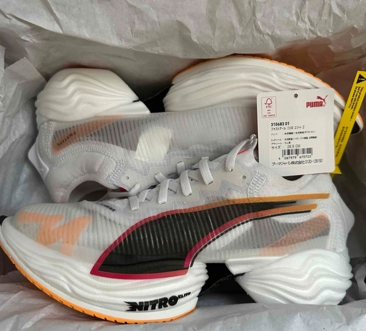 کفش پوما فست نیترو/Puma fast rb nitro elite pr /سایز ۴۰تا ۴۵/ساخت ویتنام/فروش عمده و تک