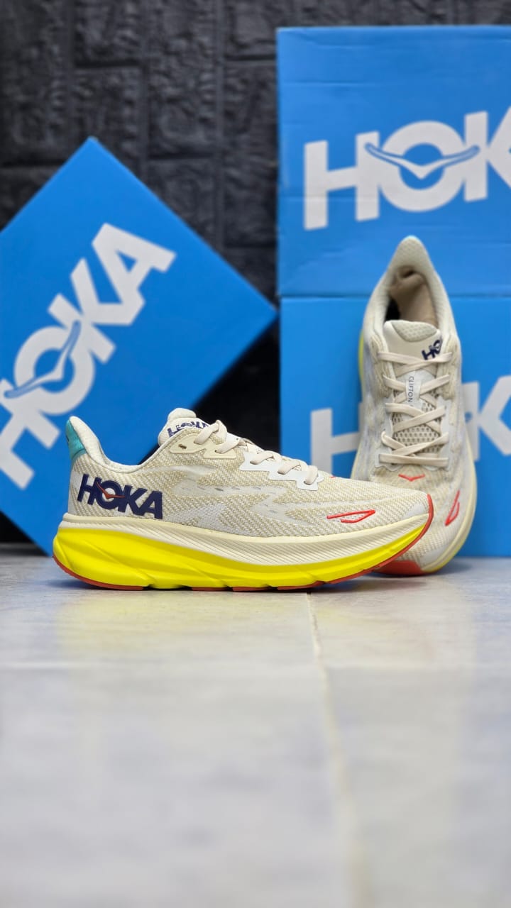 کتونی هوکا کلیفتون ۹Hoka Clifton ۹ ساخت ویتنام سایز ۴۰الی ۴۵ فروش بصورت عمده و تک