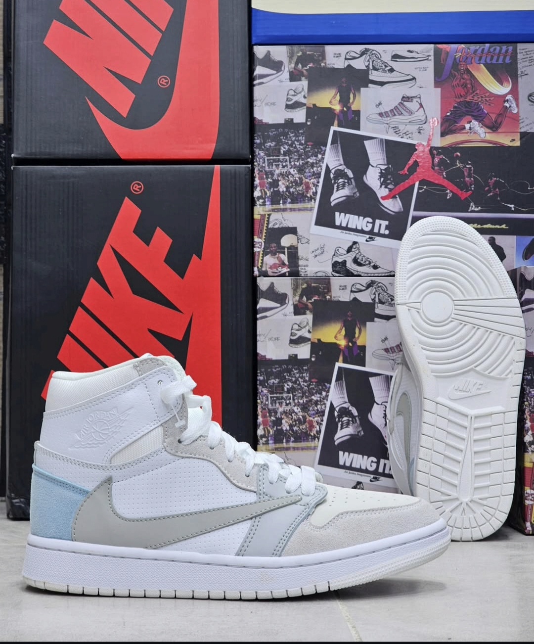 کتونی نایک جردن Nike jordan vietnamساخت ویتنام سایز 40 تا 45 فروش تکی وعمده