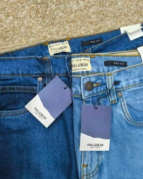 شلوار لی نیمبگ مردانه اورجینال Pull & Bear (آبی روشن و تیره) – سایز ۳۰ تا ۳۶