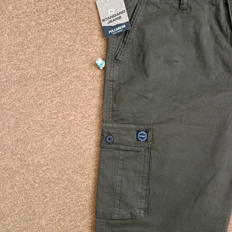 شلوار کتان شش جیب PULL&BEAR مدل راسته آزاد/ قد 105 / | سایز 42 ۴۴ ۴۶ ۴۸ ۵۰ ۵۲