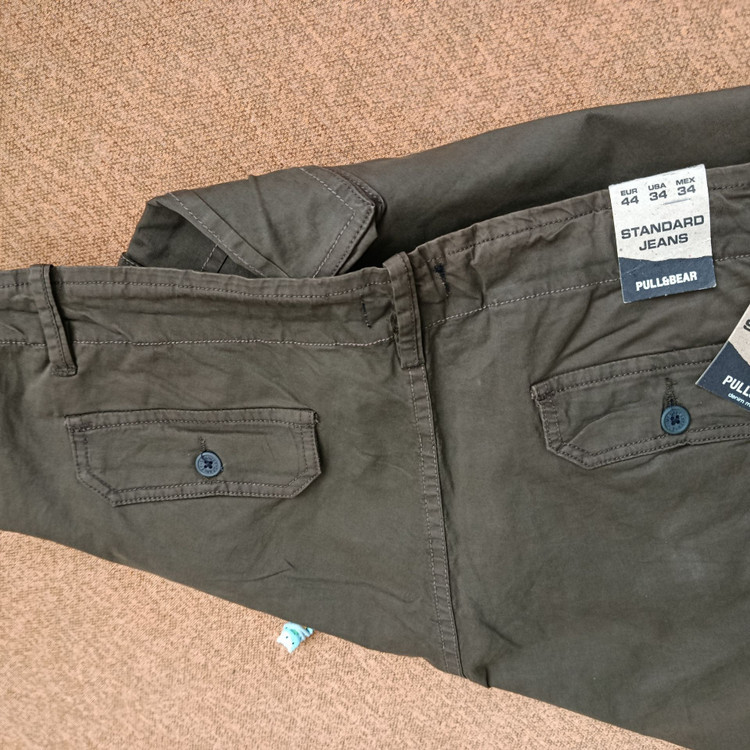 شلوار کتان شش جیب PULL&BEAR مدل راسته آزاد/ قد 105 / | سایز 42 ۴۴ ۴۶ ۴۸ ۵۰ ۵۲