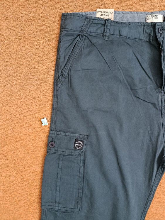 شلوار کتان شش جیب مردانه PULL&BEAR مدل راسته آزاد/ قد 105 / | سایز 42 تا 52 /