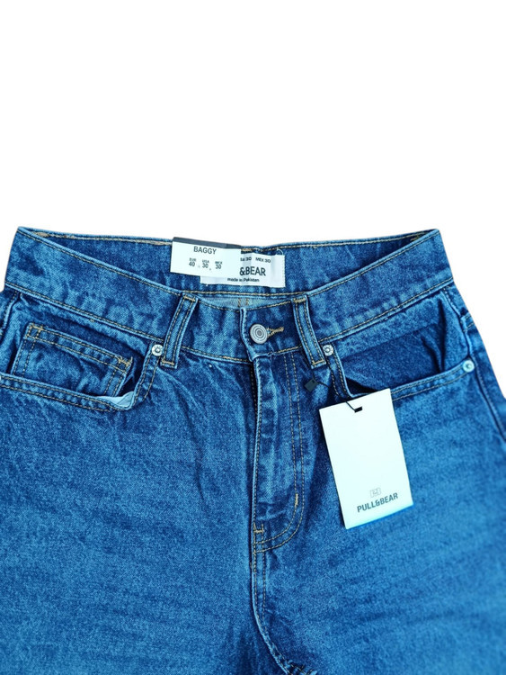 شلوار اورجینال جین مام بگ پول اند بیر Pull&Bear | فیت آزاد، قد 110،سایز ۴۰ ۴۲ ۴۴ ۴۶ ۴۸ استایل ترندی و راحت/ضمانت کیفیت کالا