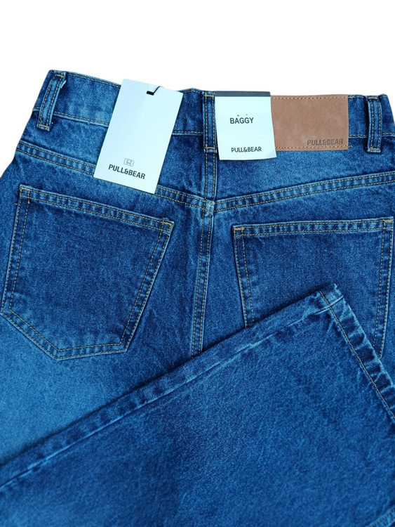 شلوار اورجینال جین مام بگ پول اند بیر Pull&Bear | فیت آزاد، قد 110،سایز ۴۰ ۴۲ ۴۴ ۴۶ ۴۸ استایل ترندی و راحت/ضمانت کیفیت کالا