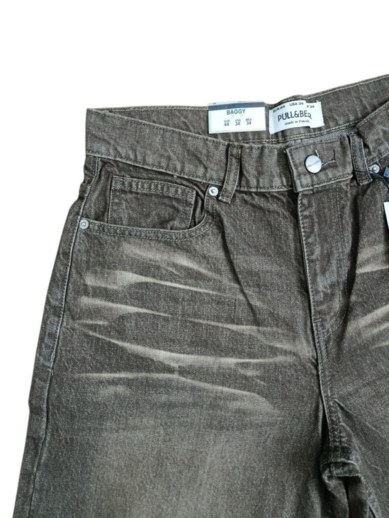 شلوار اورجینال جین مام بگ پول اند بیر Pull&Bear | فیت آزاد، قد 110، استایل ترندی و راحت/ضمانت کیفیت کالا