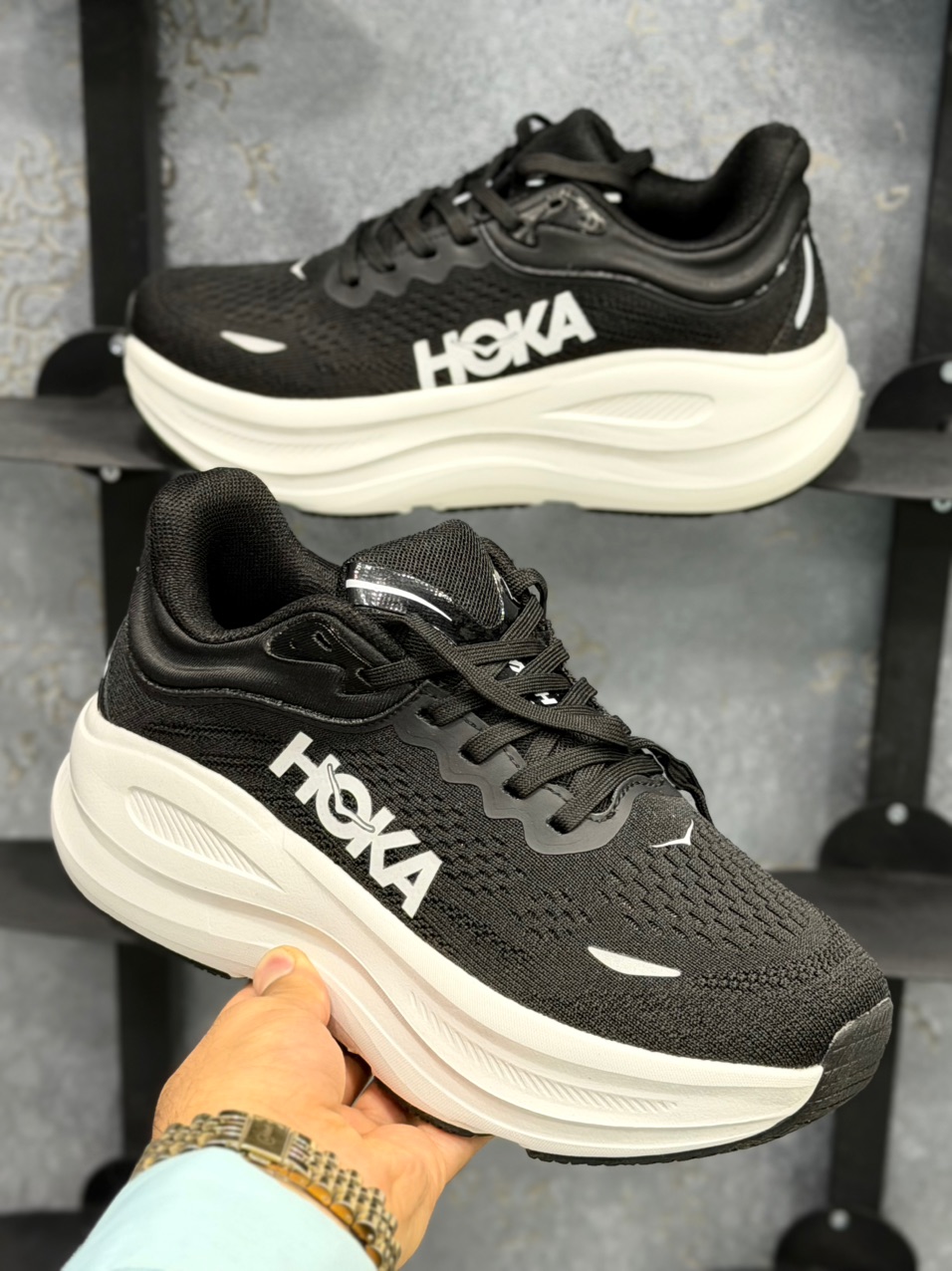 کتونی هوکا باندی ۹ کیفیت مسترکوالیتی/Hoka bondi 9/سایز ۴۰ 41 42 43 44 45/ساخت ویتنام/فروش تکی و عمده/ضمانت کالا