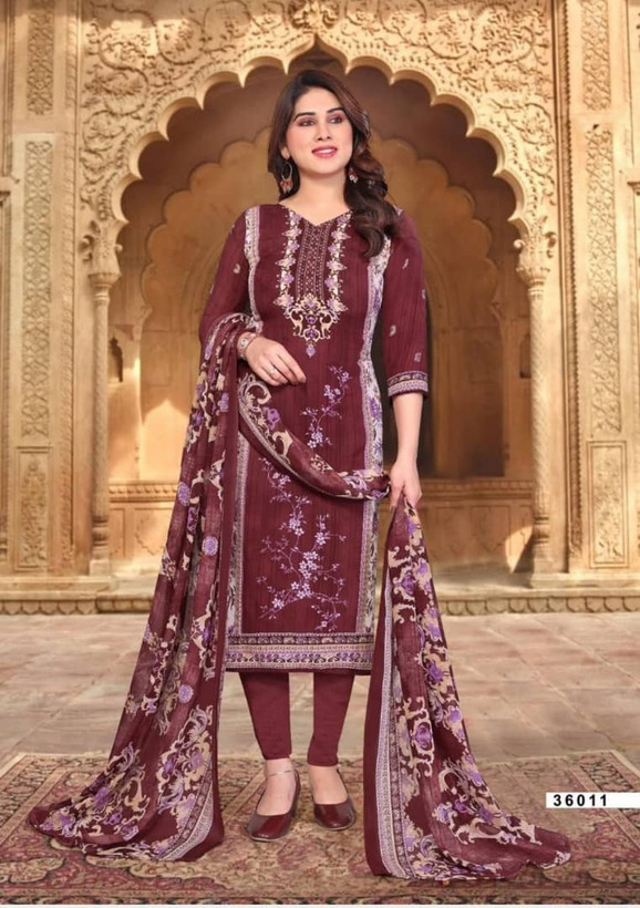 ست لباس هندی زنانه سه تیکه تونیک شلوار و شال اورجینال/فری سایز/ فروش تکی و عمده/ضمانت کیفیت کالا