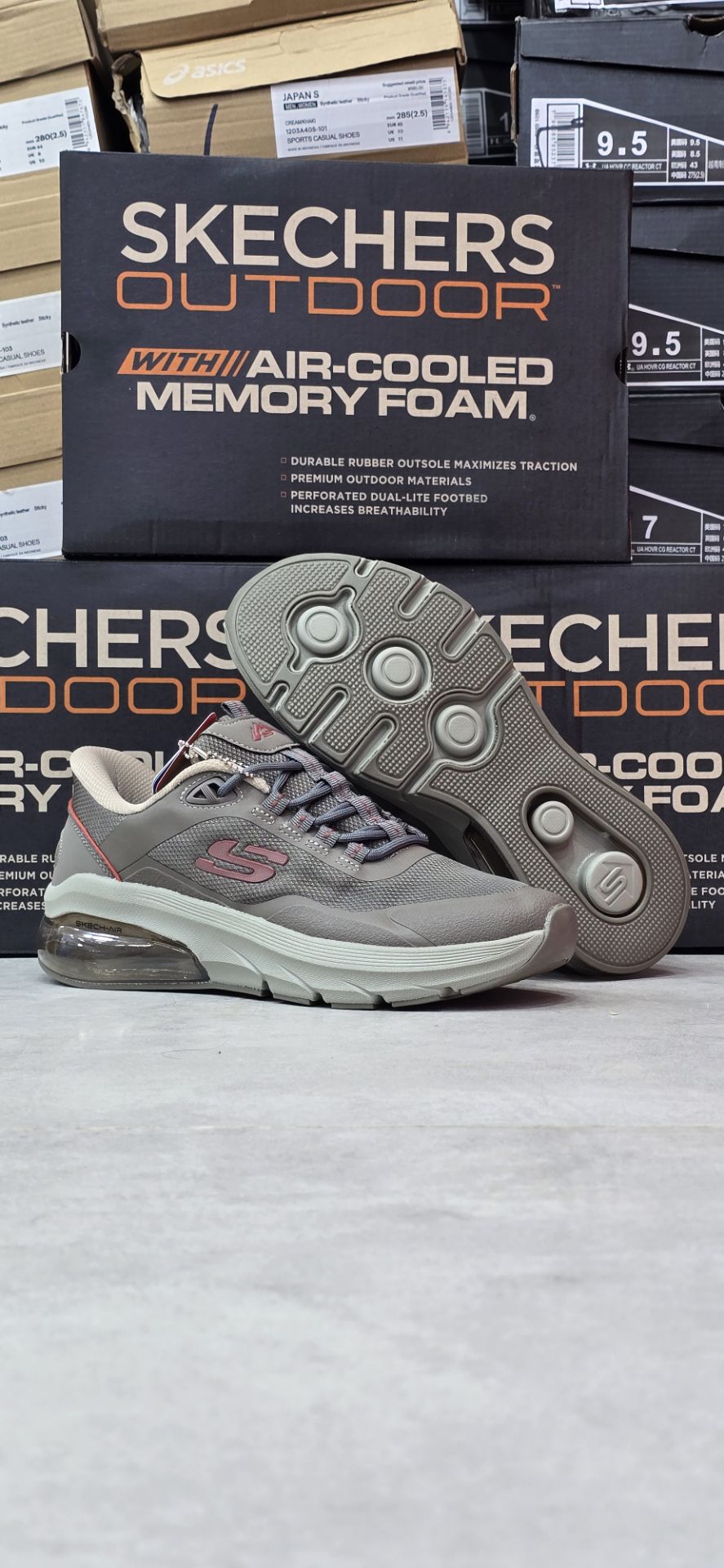 کتونی مردانه اسکیچرز کپسولی اوتودور ۲۰۲۶ مسترکوالیتی بالاترین درجه Skechers Outdoor Air-Cooled Memory Foam/ساخت ویتنام وارداتی/سایز ۴۰ الی ۴۵/ضمانت کیفیت کالا