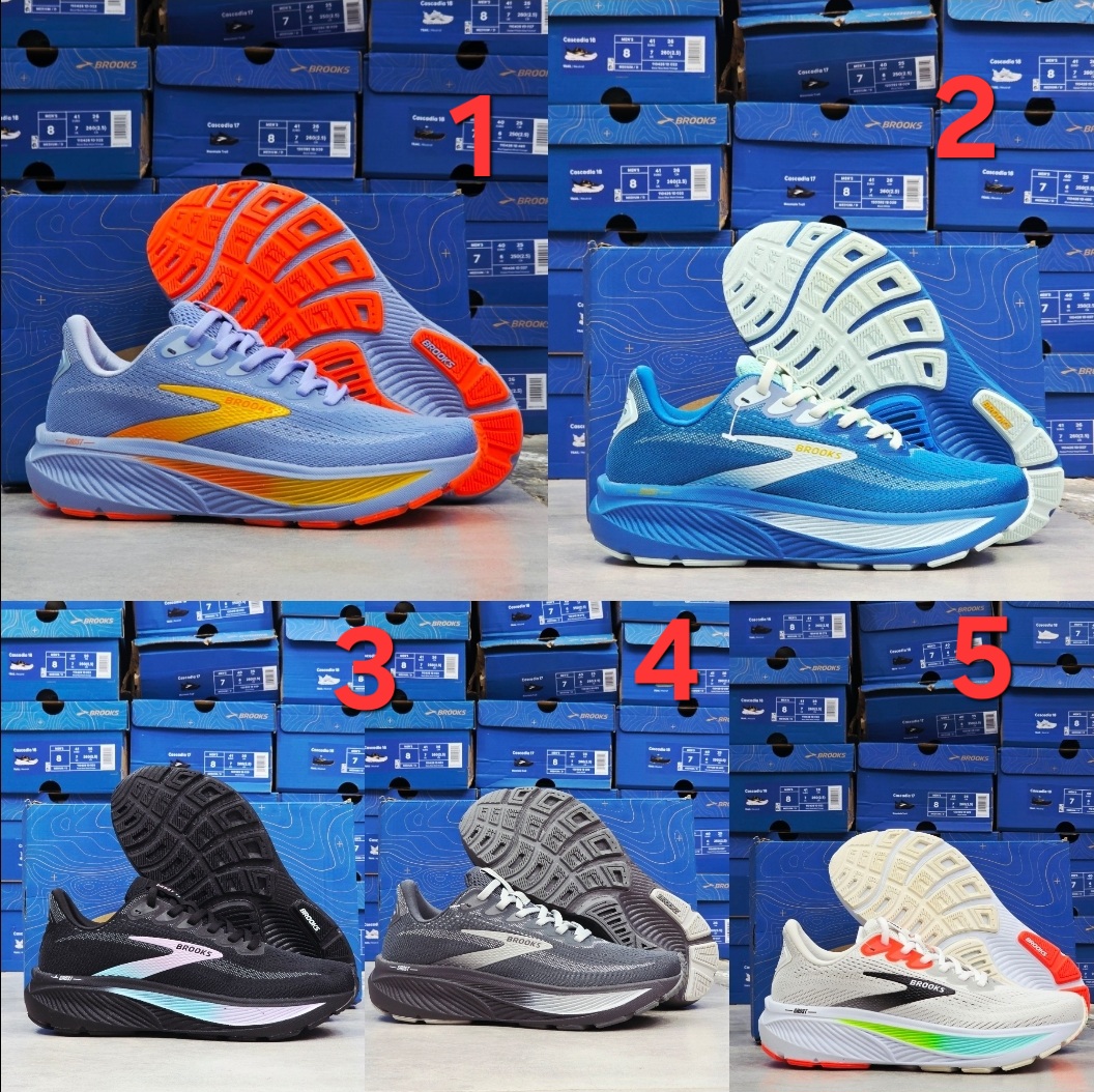 خرید کتونی مردانه و زنانه بروکس گاست ۱۷ Brooks ghost 17ساخت ویتنام وارداتی/ضمانت کیفیت  کالا سایز ۳۸الی۴۵/فروش تکی و عمده