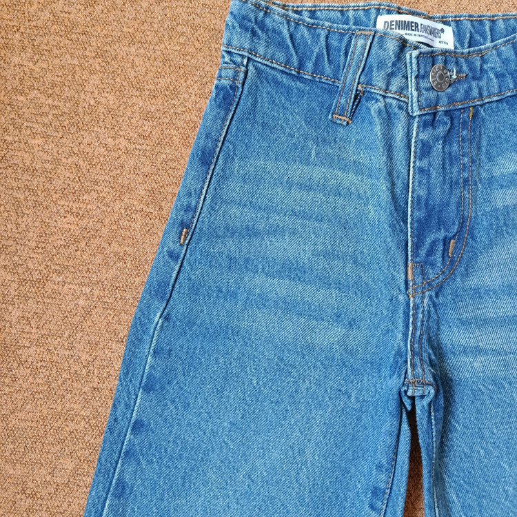 شلوار جین بچه گانه اورجینال برند دنیمر Denimerمدل نیم بگ آبی سنگشور سایز ۲تا ۱۵ سال فروش تکی و عمده ضمانت کیفیت کالا