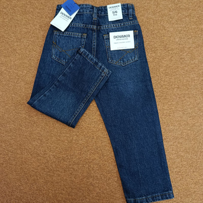 شلوار جین بچه گانه اورجینال برند دنیمر Denimerمدل نیم بگ سنگشور سایز ۴تا ۱۵ سال فروش تکی و عمده ضمانت کیفیت کالا