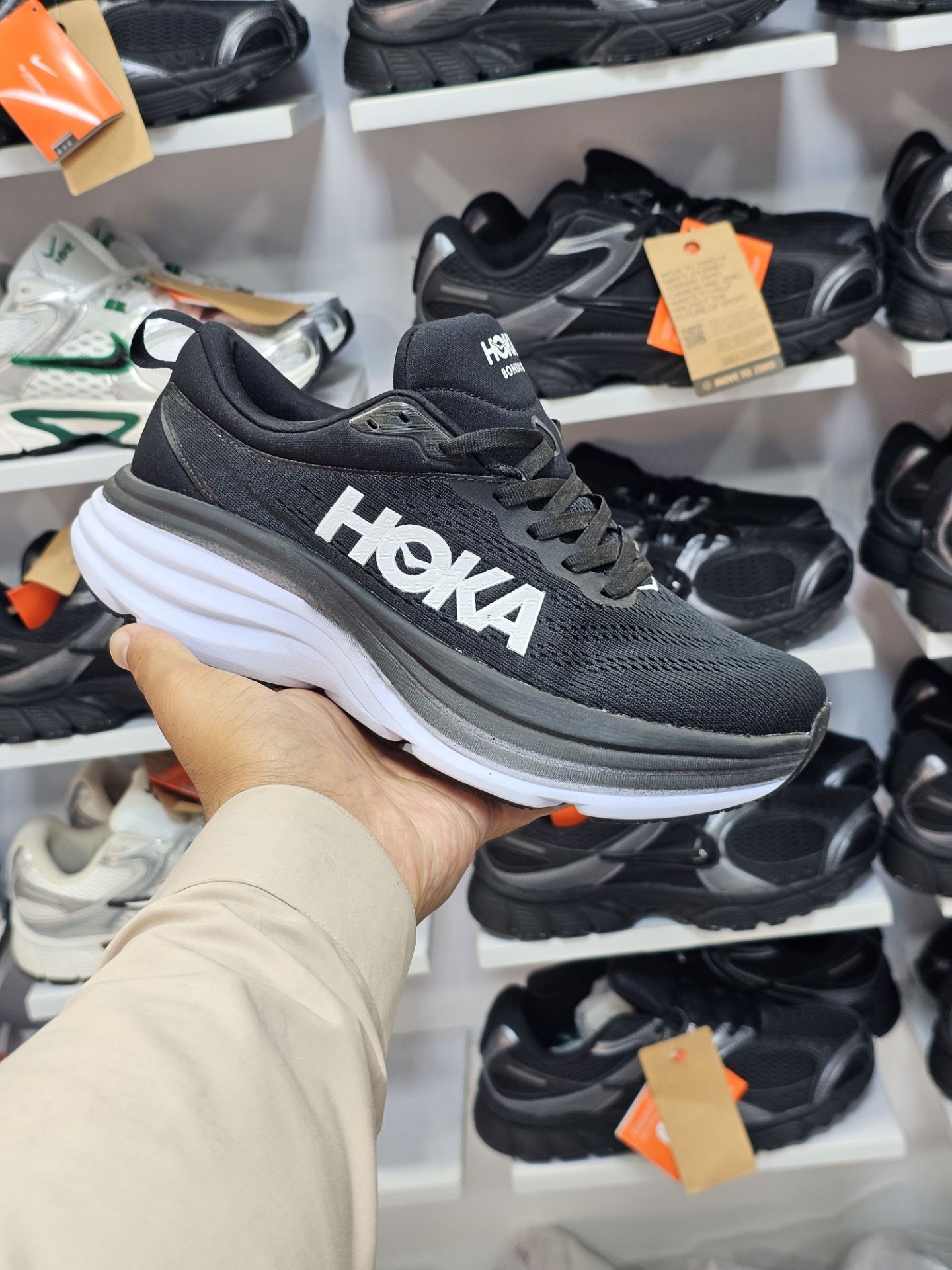 کتونی ویتنامی هوکا باندی 8 Hoka bandi8سایز۴۰ساخت ویتنام فروش تکی و عمده ضمانت اصالت کالا