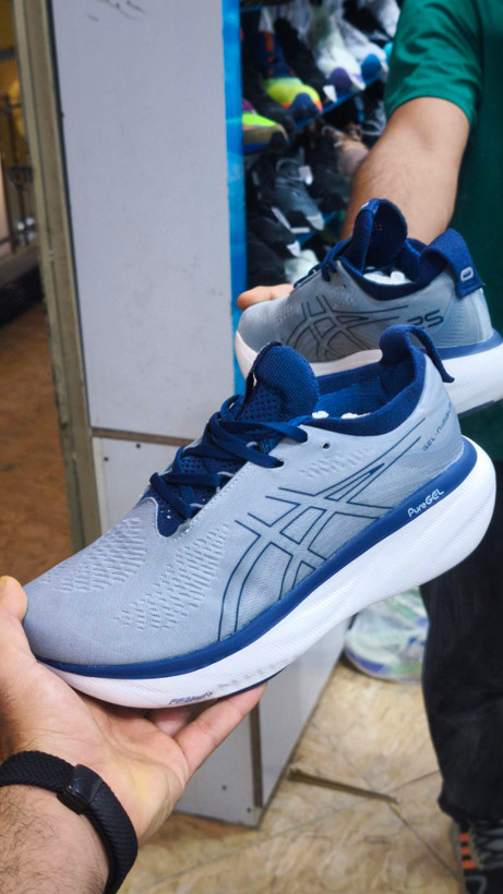 کفش اسیکس ژل نیمباس ۲۵ مسترکوالیتی Asics Gel Nimbus 25ساخت وارداتی ویتنام سایز ۴۰ تا ۴۵پایین ترین قیمت در ایران ضمانت کیفیت کالا