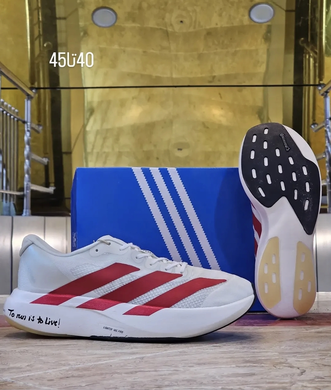 کتونی آدیداس آدیزیرو مسترکوالیتی Adidas Adizero EVOSLساخت ویتنام وارداتی سایز ۳۷ الی ۴۵ضمانت کیفیت کالا فروش تکی و عمده